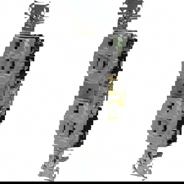 Straight Blade Duplex Receptacle: NEMA 5-20R, 20 Amps, Self-Grounding